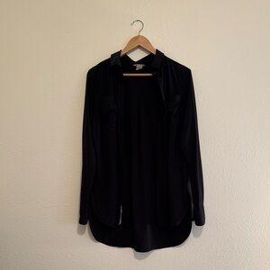 Duluth Trading Co Black Long-Sleeve Button-Down Shirt Size Medium